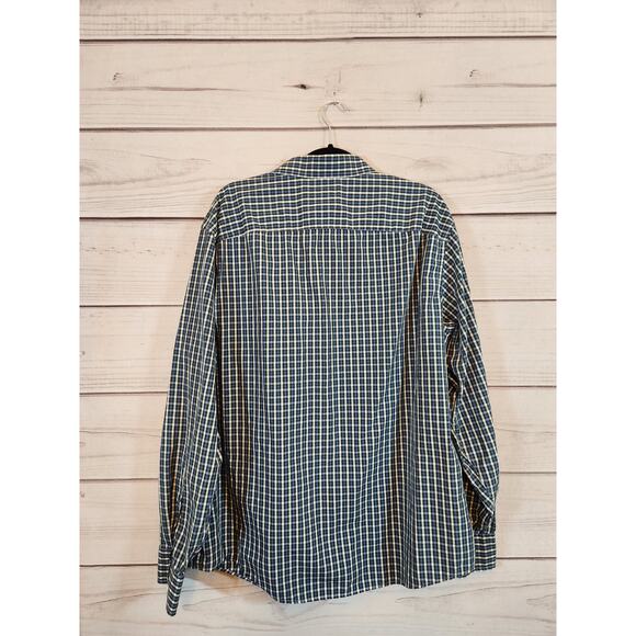 UNTUCKit Men's Green White Cotton Check Long Sleeve Button Down Shirt Size XXXL - Picture 2 of 5